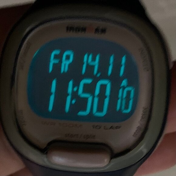 Timex Ironman 10 lap women digital watch 34mm case quartz blue pink running - Picture 4 of 8